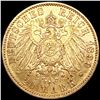 Image 2 : 1899 German Prussia Gold 20 Mark UNCIRCULATED