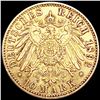 Image 2 : 1893 German Prussia Gold 10 Mark CLOSELY UNC