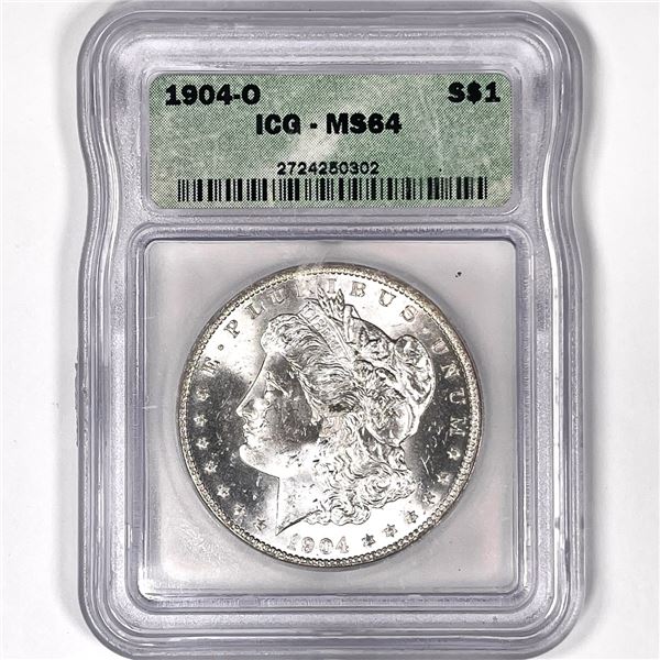 1904-O Morgan Silver Dollar ICG-MS64
