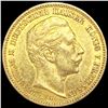 Image 1 : 1890 German Prussia Gold 20 Mark UNCIRCULATED