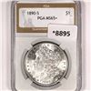 1890-S Morgan Silver Dollar PGA-MS65+
