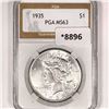 1935 Silver Peace Dollar PGA-MS63