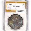 1891-S Morgan Silver Dollar PGA-MS66+