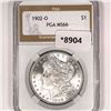 1902-D Morgan Silver Dollar PGA-MS66