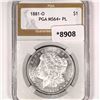 Image 1 : 1881-O Morgan Silver Dollar PGA-MS64+ PL
