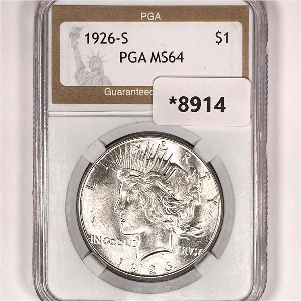 1926-S Silver Peace Dollar PGA-MS64