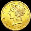Image 1 : 1906 $5 Gold Half Eagle UNCIRCULATED