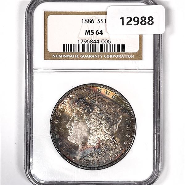 1886 Morgan Silver Dollar NGC-MS64