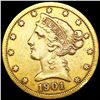 Image 1 : 1901-S $5 Gold Half Eagle ABOUT UNCIRCULATED