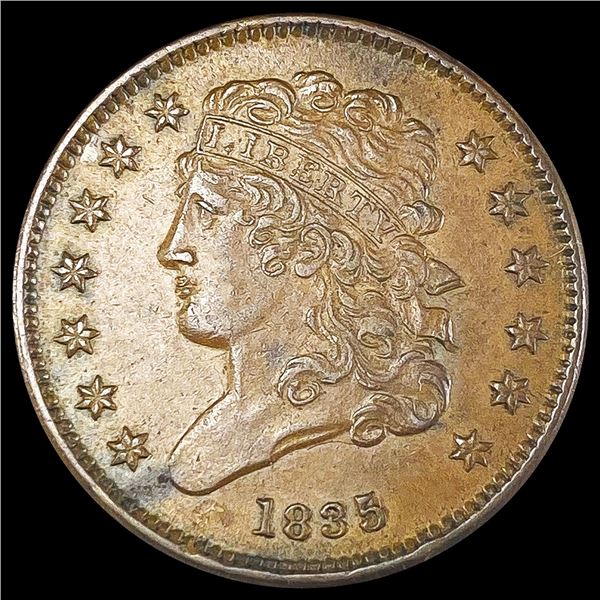 1835 Classic Head Half Cent CLOSELY UNCIRCULATED