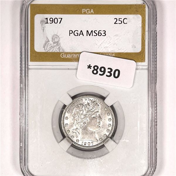 1907 Barber Quarter PGA-MS63