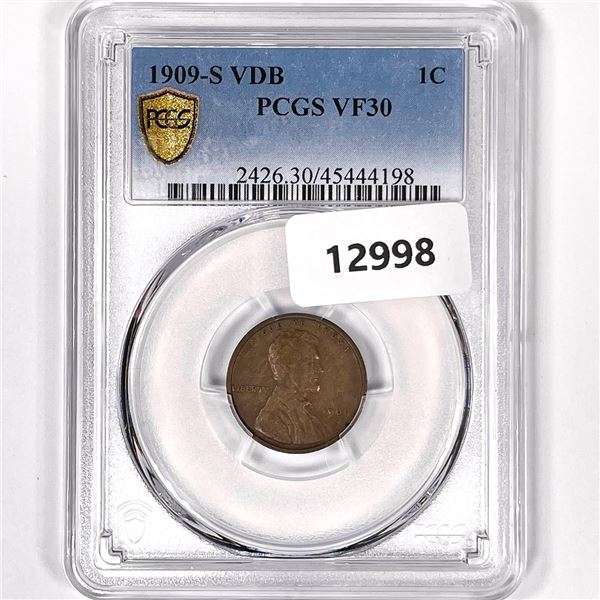 1909-S VDB Wheat Cent PCGS-VF30