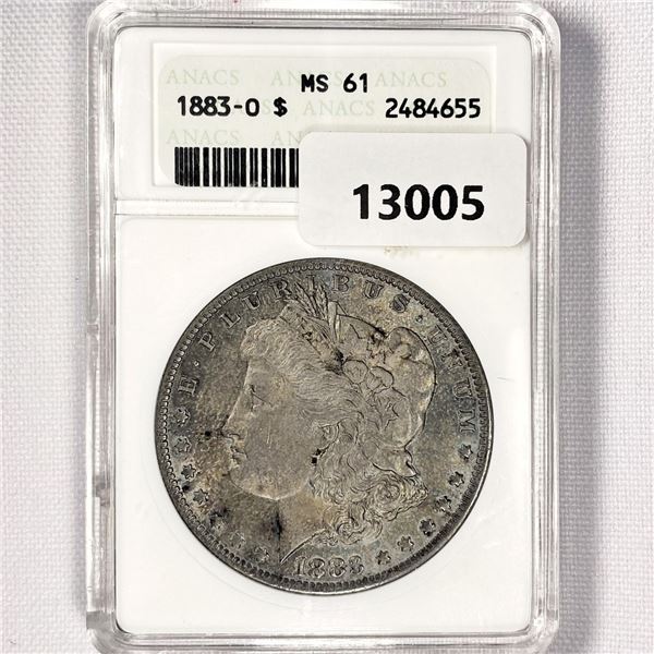 1883-O Morgan Silver Dollar ANACS-MS61