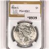 1934-S Silver Peace Dollar PGA-MS61