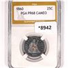 Image 1 : 1860 Seated Liberty Quarter PGA-PR68 CAM