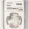 Image 1 : 1878-S Morgan Silver Dollar NGC-MS63