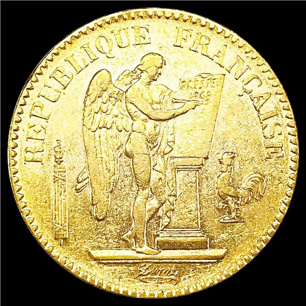 1848 France Gold 20 Francs CLOSELY UNCIRCULATED
