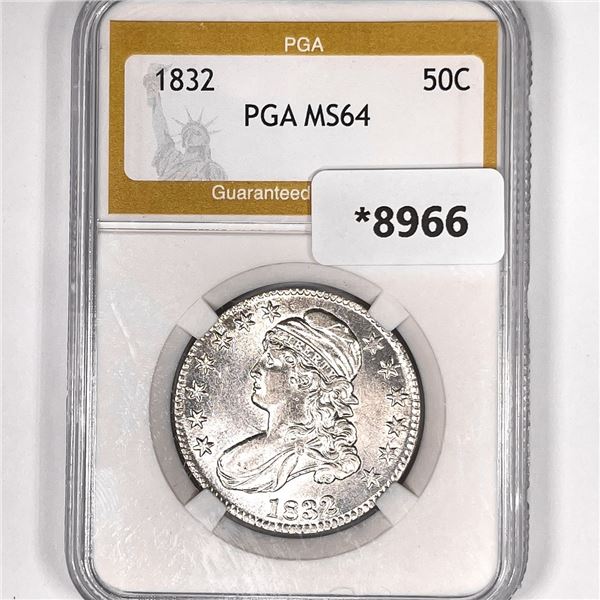 1832 Capped Bust Half Dollar PGA-MS64