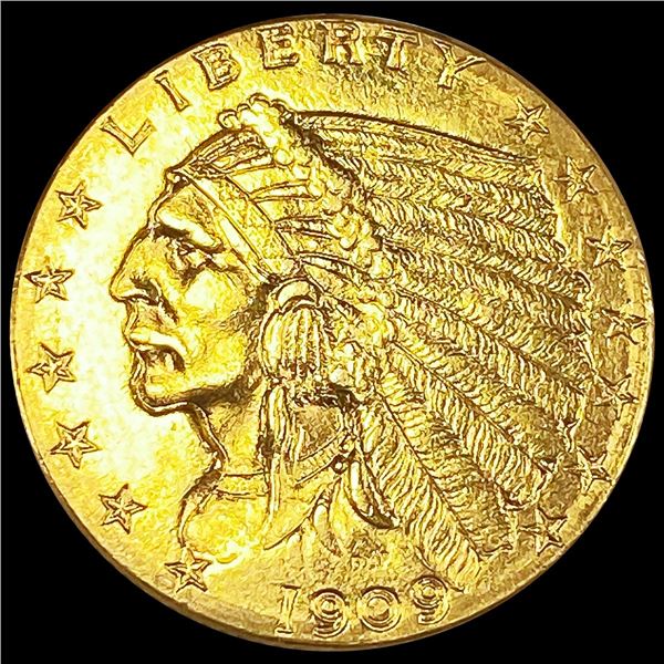 1909 $2.50 Gold Quarter Eagle UNCIRCULATED