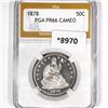 Image 1 : 1878 Seated Liberty Half Dollar PGA-PR66 CAM