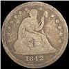 Image 1 : 1842 Seated Liberty Quarter NICELY CIRCULATED