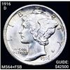 Image 1 : 1916-D Mercury Silver Dime CHOICE BU+ FSB