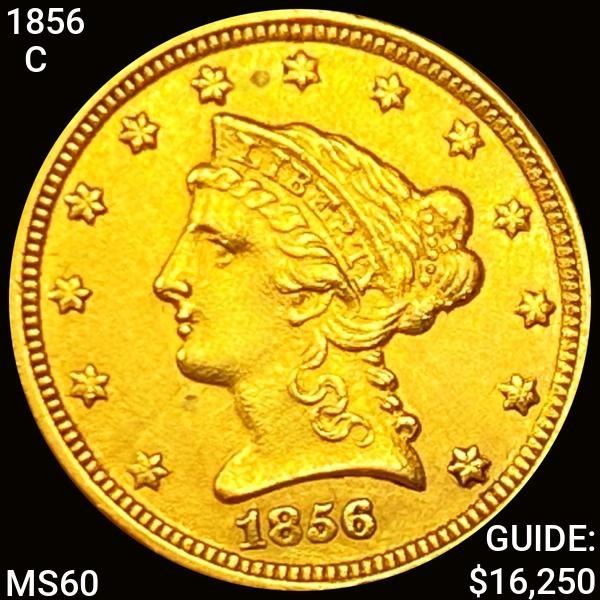1856-C $2.50 Gold Quarter Eagle UNC