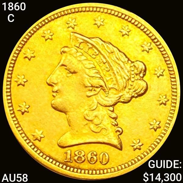 1860-C $2.50 Gold Quarter Eagle CHOICE AU