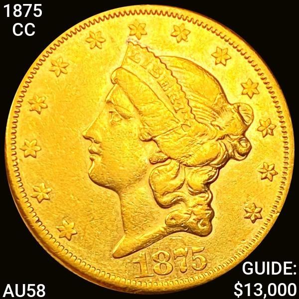 1875-CC $20 Gold Double Eagle CHOICE AU
