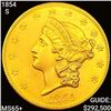 1854-S $20 Gold Double Eagle GEM BU+