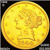 1844-O $5 Gold Half Eagle CHOICE BU+