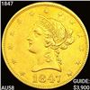 1847 $10 Gold Eagle CHOICE AU