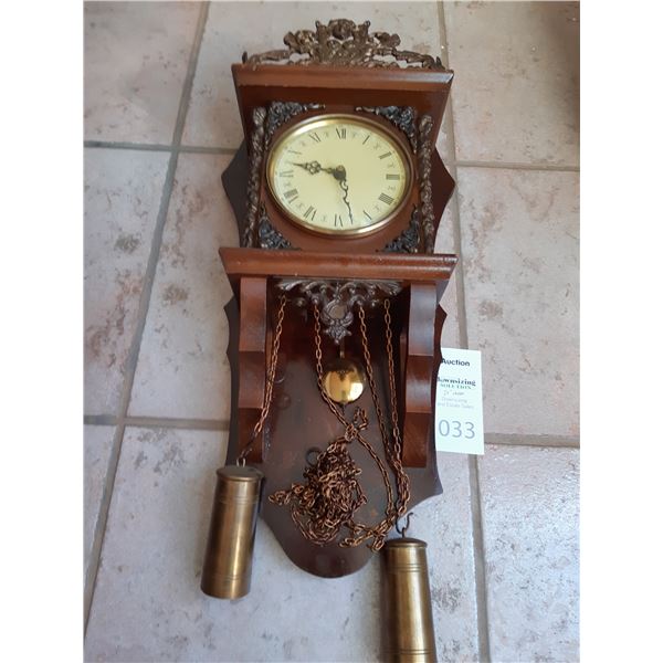 Antique Wall Clock Cat A Cat A
