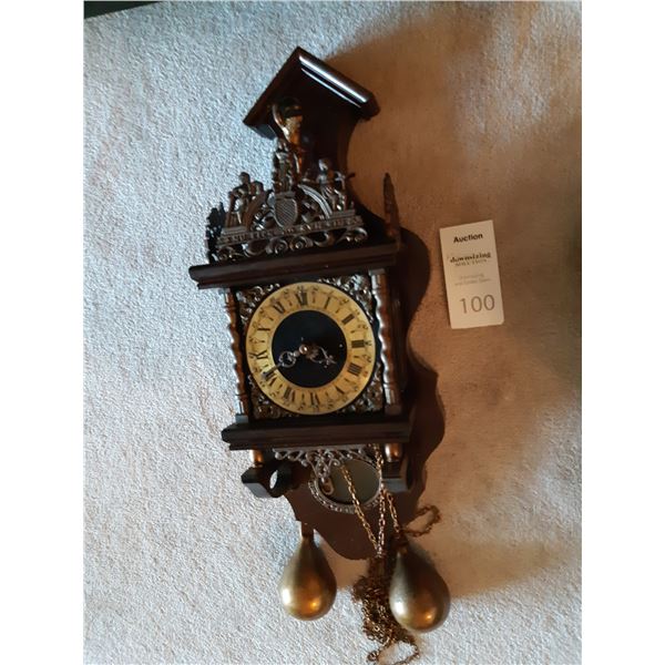 Antique Wall Clock Cat A Cat A