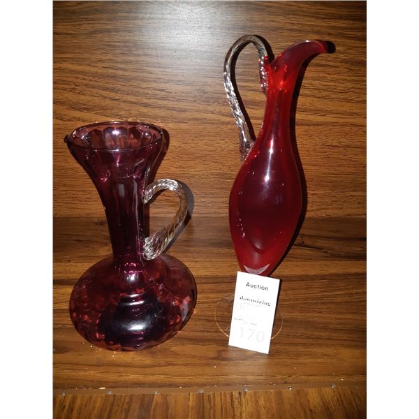 Ruby & Cranberry Glass Cat B