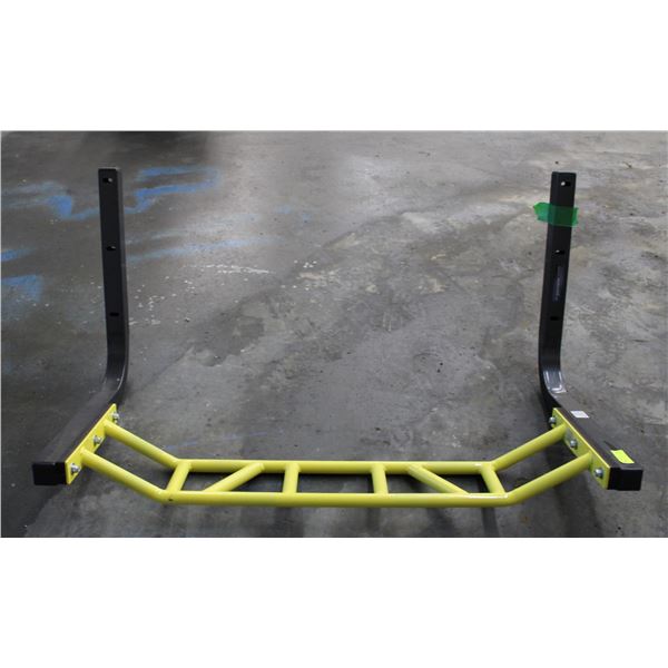 YELLOW & BLACK WALL MOUNTED PULLUP BARS