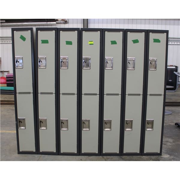 LOT OF 7 DOUBLE LOCKERS