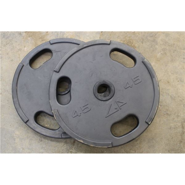 TWO 45 POUND PLATES