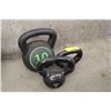 Image 1 : 25 POUNDS OF KETTLEBELLS- 10LBX2 5LBX1