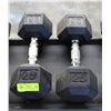 Image 1 : 50LBS BLACK HEX DUMBBELLS