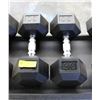 Image 1 : 60LB BLACK HEX DUMBBELLS