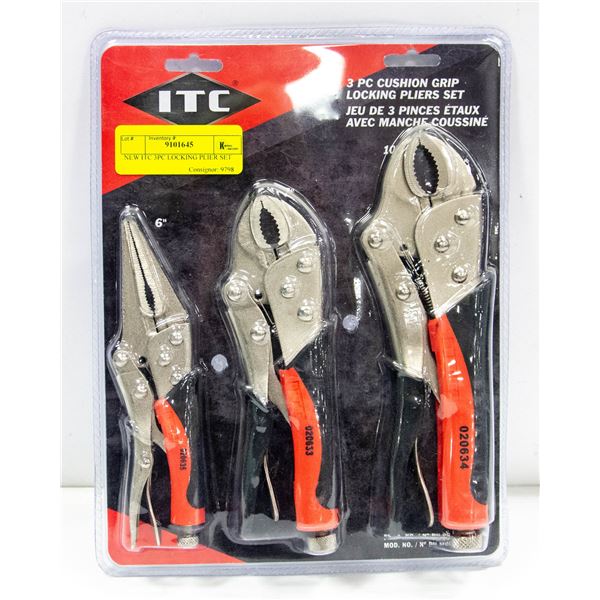 NEW ITC 3PC LOCKING PLIER SET