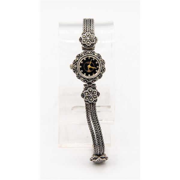 LADIES DIAMOND BRAND WATCH, 925 SILVER BRACELET