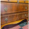 Image 2 : ANTIQUE WOOD VANEER DRESSER WITH MIRROR AS IS