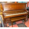 Image 1 : ANTIQUE UPRIGHT HEINTZMAN PIANO WITH BENCH