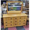 Image 1 : VINTAGE 9 DRAWER DRESSERH-59" W-17" L-56"