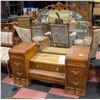 Image 1 : ANTIQUE DRESSER W LARGE MIRROR