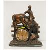 Image 1 : VINTAGE BRESLIN CAST BRONZE CLOCK 14 INCH TALL