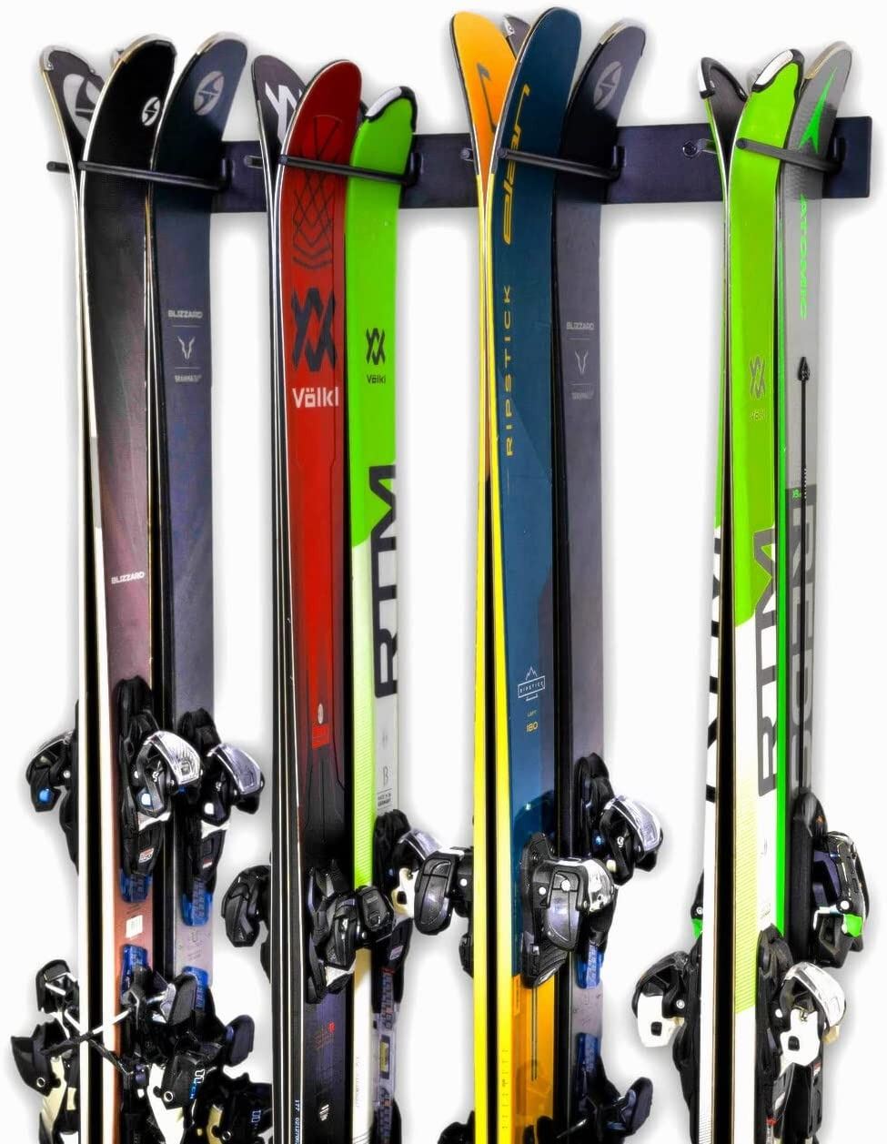 NEW BLACK WALL MOUNT SKI RACK