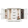 Image 2 : NEW WHITE ANTIQUED JEWELLERY BOX/CABINET